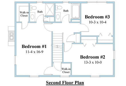 colonial home 2nd floor plan